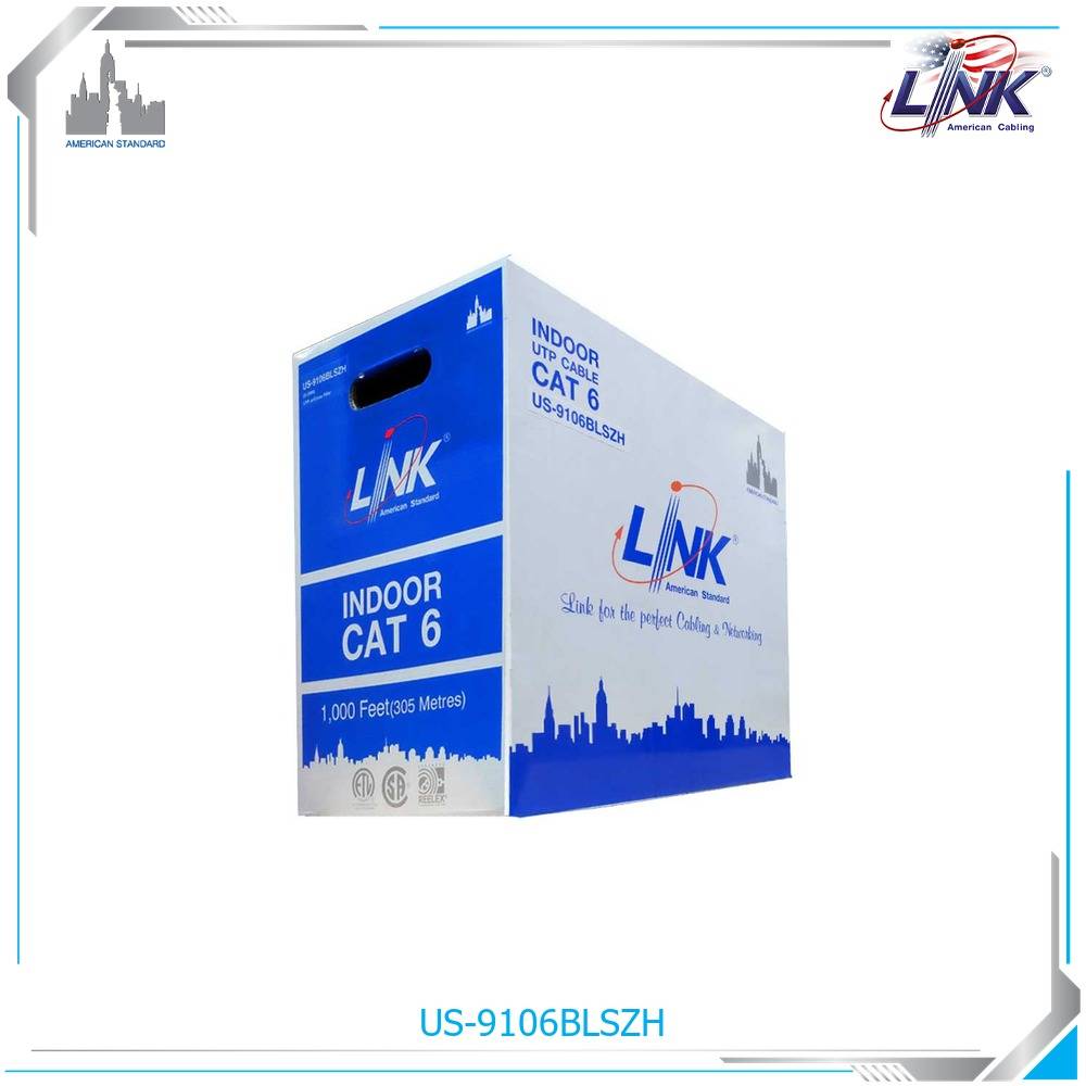 CAT 6 UTP (250 MHz) w/Cross Filler, 23 AWG, LSZH Blue 305 M./Reelex